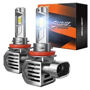 lot 19000 image: SEALIGHT S7S H9H8H11 Fog Lamps, 60000LM Brightest in, 6500K Cool White, 3Mins Easy Installation, 10 Years Lifespan, Plug-N-Play, IP68 Waterproof, 2 Pack - Retail $90