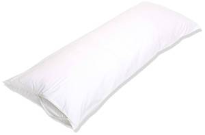 lot 19004 image: Amazon Basics Hypoallergenic Protector Cover Pillowcases - 21 x 55 Inches, Body Size, White, Pillows Not Included - Retail $10