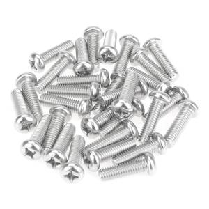lot 19008 image: 35 Pieces M6 x 20mm Machine Screws, Thread Pitch 1.0mm, Sutemribor M6 Phillips Pan Head Machine Screws, 304 Stainless Steel, Fully Threaded, Silver - Retail $17