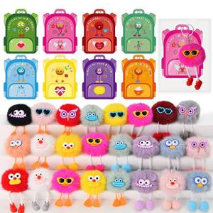 lot 19014 image: EFLSJIO Valentine Cards for Kids Classroom, 24 Pack Kids Keychains Plush Toy Keychains for Kid Boys Girls Exchange Gifts Prizes Valentines Party Favor Goodie Bag Stuffers Toys - Retail $20