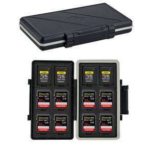 lot 19018 image: CFexpress Type A Card SD Card Holder Case Storage, Water-Resistant Shockproof Memory Card Organizer Box for 12 SD Card, 12 CFexpress Type-A Card for Sony A7RV A7SIII A7IV A7R5 A1 A9M3 FX3 FX6 FX30 FR7 - Retail $10