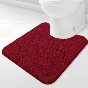 lot 19054 image: BOANKODU Toilet Rugs U-Shaped,20x 20Super Absorbent Chenille Bathroom Rugs and Strong PVC Non-Slip Backing for Toilets Rug Set,Machine Washable,Bath Mats for Bathrooms,Burgundy - Retail $386
