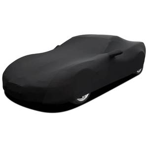 lot 19057 image: WinPower Indoor Sports Car Cover Stretch Dustproof Protection Full Car Cover for Underground Garage, Car Show, Black - Retail $116
