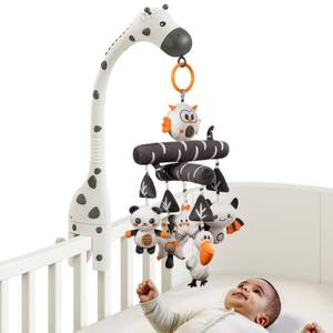 lot 19069 image: TUMAMA Baby Crib Mobile, Nursery Musical Mobile with Remote Control,Projection Night Light, Music and White Noise, Mute Spin Motor Nursery Sensory Toys for Infant 0 3 6 9 Month Newborn Xmas Gift - Retail $50