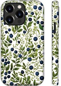 lot 19073 image: OTTRZMTER Case Compatible with iPhone 12 Pro,iPhone12,Blueberry Summer Hybrid 2 Layer Hard Shell Silicone Protective Pattern Design for Girls Boy Women Men - Retail $12