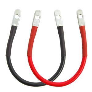 lot 19074 image: TOPDC 6 AWG Battery Cable 6AWG 12-Inch Battery Inverter Cables Set All Copper Conductor Wire with 38 Ring Terminals (6 AWG x 12 Inches) for Car, Truck, RV, Solar - Retail $10