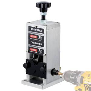 CREWORKS Manual Wire Stripper Machine, 0.06\"-1\" Wire Stripping Machine, Wire Stripping Tool for 1.5-25mm Scrap Wire, Drill Powered Cable Stripper for DIY Cable, Copper Wire Stripper for Leftover Cable - Retail: $60