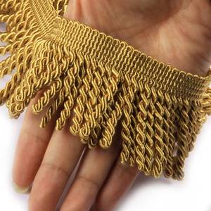 lot 19098 image: HedongHexi Curtain Fringes Bullion Fringe Trim 510 Yard x 2.5 Inches Fabric Trims Sewing DIY Decoration for Curtain Sofa Clothes (Gold, 10yard) - Retail $20