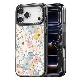 lot 19153 image: Bouvardia for iPhone 17 Pro Case, Cute Design for Women & Girls, Protective & Aesthetic, Floral Theme - Flowers Blossoming (Gray Bumper) - Retail $25