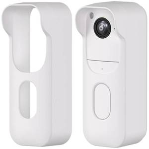 lot 19175 image: Weatherproof Silicone Skin Case Cover for All-new Blink Video Doorbell(2nd Gen), All-Weather Shield with Hat Brim & Dust Resistant & Anti-Slip Grip, Easy Snap-On Installation White - Retail $9