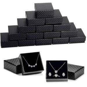 lot 19191 image: Lingletu 24Pcs Jewelry Gift Box Set 3x3x1.4 Inch Gift Boxes with Velvet Liner for Earrings, Necklaces, Bracelets - Wedding, Engagement, Birthday Presentation - Retail Display Boxes - Retail $18