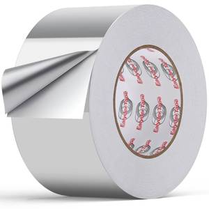 lot 19216 image: 3 Inch x 65 Yard Heavy Duty Aluminum Foil Tape, High Temperature Silver Duct Tape, Self-Adhesive Metal Tape for HVAC, Exhausts Duct and Metal Repair,3.2MIL - Retail $14