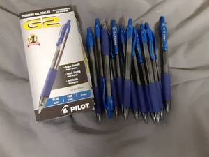 lot 19234 image: Pilot G2 Premium Gel Roller Pens Blue Fine Point 0.7mm - Retail $15
