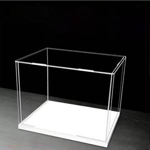 lot 19244 image: Side Opening Door Clear Acrylic Display Case-Assemble Countertop Box with White Base,Dustproof Protection Showcase for Action Figures Toys Collectibles (25x20x20cm10x8x8inch) - Retail $150
