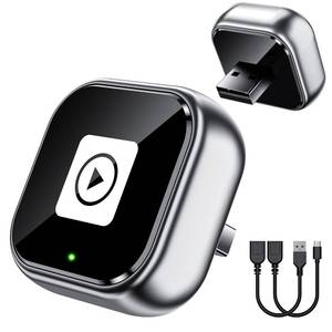 lot 19267 image: YUHUO Wireless Carplay Adapter, Wired CarPlay to Wireless,Mini USB Design for Car Play&Android Auto, 2025 Upgrade Easy Use Fast Stable Connection for iPhone (Gray) - Retail $40