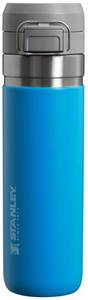 lot 8 image: Stanley Quick Flip GO Water Bottle 24 oz  Push Button Lid  Leakproof and Packable for Travel and Sports  Insulated Stainless Steel  BPA-Free  Azure - Retail $25