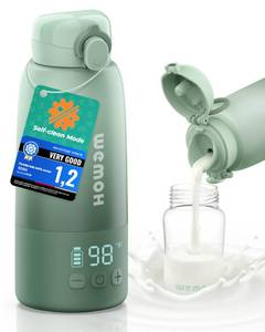 lot 12 image: Pre Owned Upgraded Portable Milk Warmer with Self-Clean Function, 110W Fast Heating for Breast Milk & Formula, 16oz Large Capacity Travel Bottle Warmer, USB-C Fast Charge, Ideal for Hiking, Flights & Car Use - Retail $80