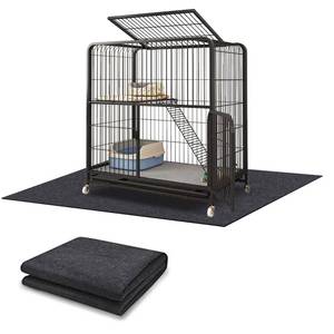 lot 37 image: Ylsamzgkj Large Bird Cage Mat, Under Pet Cage Mat, AbsorbentWaterproof Felt Pad for Bird Cages, Reptile Aquariums, Dog Kennels, with Non-Slip Backing for Hard Floors and Surfaces (36 x 36 inch) - Retail $14