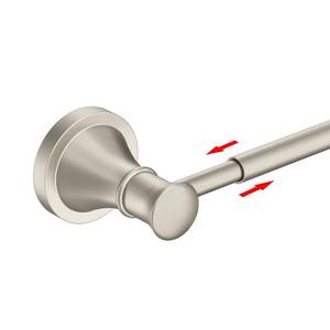 lot 41 image: BESy Adjustable 16 to 26 Inch Bath Towel Bar Rack for Bathroom Towel Holder, Wall Mounted Towel Bar Rod Hanger Bathroom Hardware Accessories Hotel Style, Stainless Steel, Brushed Nickel - Retail $30