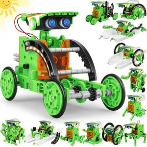 lot 19286 image: STEM 13-in-1 Education Solar Power Robots Toys for Boys Age 8-12, Educational Toy Science Kits for Kids Experiment Robotics Set Birthday Gifts for 8 9 10 11 12 Years Old - Retail $22