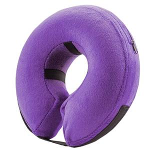 lot 19287 image: BENCMATE Inflatable Dog Cone Collar Alternative, Soft Dog Cone for Small Medium Large Dogs and Cats, Neck Recovery ECollar Donut Collar After Surgery (XLarge, Purple) - Retail $30