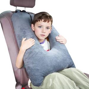 lot 19295 image: 1 MIDDLE ONE Car Pillow for Kids, Memory Foam Travel Pillow for Car and Adults, Kid Travel Pillow for Sleeping on Road Trip, Small Body Pillow for Kids (Grey) - Retail $26