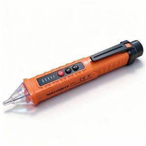 lot 19324 image: MXCOIRTP Voltage Tester, Non-Contact Voltage Detector, Electrical Tester, 3 Ranges AC 12V48V70V-1000V, LiveNull Wire Tester with Buzzer Alarm and Flashlight, Wire Breakpoint Finder - Orange - Retail $9