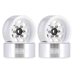 lot 19330 image: INJORA 1.0 Beadlock Wheel Stamped Steel Beadlock Deep Dish 1.0 Wheels for Axial SCX24 Gladiator Deadbolt Bronco C10 JLU Upgrade Parts(White) - Retail $20