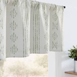lot 19333 image: jinchan Boho Valance 95% Blackout Curtain for Kitchen Living Room Modern Farmhouse Valance Room Darkening Window Treatment Privacy Thermal Insulated Drape Rod Pocket 1 Panel 16 Inch Green on Beige - Retail $20