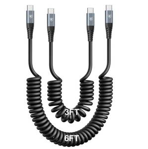 lot 19340 image: KIYODA USB C to USB C Cable 3FT6FT, 2Pack Coiled USB C Charger Cable for Car, Type C Fast Charging Cable Compatible with iPhone 1716 15PlusProPro MaxMacBook Pro 2020Samsung Galaxy S23 - Retail $19