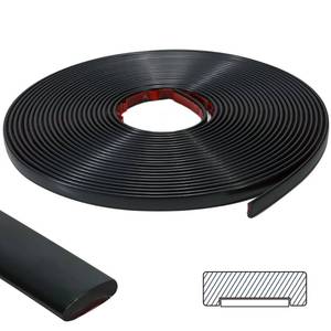 lot 19361 image: ZOWZOW 9.8Ft Peel and Stick Molding Trim, Self Adhesive Flexible Wall Trim for Edges, Borders, Windows, Backsplash & Baseboard, Waterproof Decorative PVC Strip Matte Black (W0.4, T0.1) - Retail $6