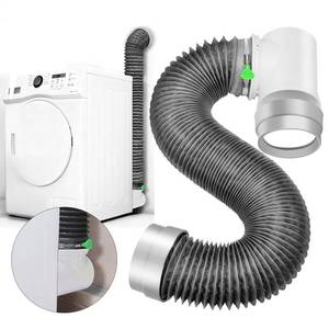 lot 19390 image: MOPHA 8FT Dryer Vent Hose for Tight Space, Indoor Dryer Hose Vent Kit with 6-Layer Duct Hose, 90 Degree Dryer Vent Elbow with Rubber Seal Connectors,Heat Resistant Dryer Exhaust Pipe,Easy Installation - Retail $29