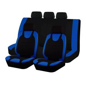 lot 19394 image: SWPHRT Car Seat Covers Full Set, Polyester Vehicle Front �� Rear Bench Seat Protectors with 5 Headrest Covers, Automotive Interior Chair Protection Accessories, Universal Fit (Blue) - Retail $1,574