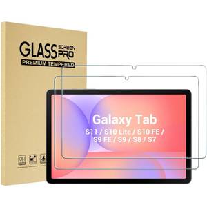 lot 19405 image: ProCase 2 Pack Screen Protector for Tablet Galaxy Tab S11 Tab S10 LiteTab S10 FE 2025Tab S9 FE 10.9 Tab S9 2023 Tab S8 2022 Tab S7 2020 11, Hardness Tempered Glass Screen Film Guard - Retail $9