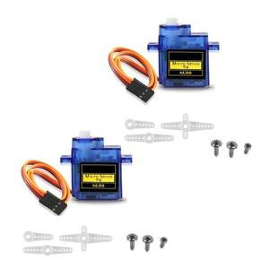 lot 19407 image: SIPYTOPF 2 Pack SG90 Micro Servo Motor Mini Servo SG90 9g Servo Kit for RC Helicopter Airplane Car Boat Robot ArmHandWalkingServo Door Lock Control with Cable - Retail $7