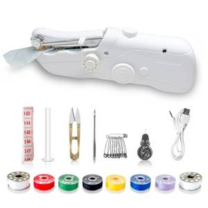 lot 19469 image: Handheld mini sewing machine, portable fast electric sewing machine, suitable for beginners and adults, and handheld fast sewing device suitable for DIY family travel. - Retail $14