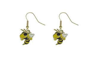 lot 19488 image: Aminco NCAA Georgia Tech Yellow Jacket Logo Dangler Earrings, Size 2.5 - Retail $10