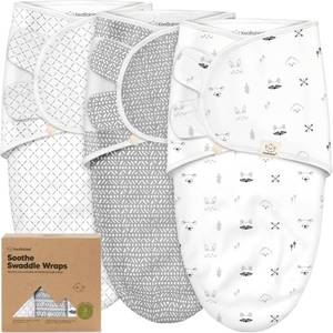 lot 19490 image: KeaBabies 3-Pack Organic Baby Swaddle Sleep Sacks - Swaddles for Newborns, Infant 0-3 Months, Baby Girls, Boys, Soft & Snug Newborn Sleep Sack, Nursery Swaddling Blankets (Nordic, OS) - Retail $25