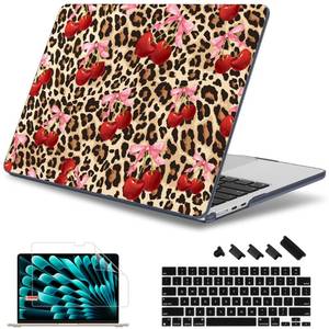lot 19501 image: May Chen for M5 MacBook Air 13.6 Inch Case 2026 2025 2024-2022 Release M5 A3449 M4 A3240 M3 A3113 M2 A2681, Plastic Hard Shell Case for MacBook Air 13.6 with Retina Display, Cherry and Cheetah - Retail $28