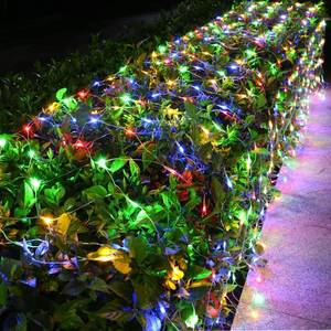 lot 45500 image: Christmas Net Lights - 12FT x 5FT 360 LED Plug-in Mesh Lights, Waterproof with 8 Modes, Timer, Connectable for Bushes, Trees, Garden, Outdoor Christmas Decor (Clear Wire, Multicolor) - Retail $23