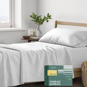 lot 45515 image: 100% Organic Cotton Sheets Twin Size - 3 PC Organic Cotton Twin Size Percale Weave Sheet Set, Soft, Cooling, Crisp & Breathable, 16 Deep Pocket Bedding Set for Dorm Room - Light Grey - Retail $29