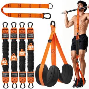 lot 45516 image: Pull Up Assistance Bands, 350lbs Heavy Duty Resistance Band for Pull Up, 4 Pull Up Bands with Two Foots Fabric FeetKnee Rest, Adjustable WeightSize Bands for Pull Up Assist for Strength Training - Retail $33