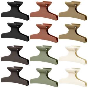 lot 45535 image: 12 Pcs Butterfly Hair Clips for Styling Sectioning Hair Clips for Women Butterfly Clamps Non Slip Claw Salon Section for Cutting Styling Coloring Thick Thin - Retail $12