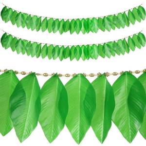 lot 45543 image: 2 Pcs Toran Bandanwar Artificial Mango Green Leaf Door Toran 72 Inch Indian Decorations for Pooja Return Gifts Mango Leaves Garland Festival Hanging Diwali Decoration - Retail $15
