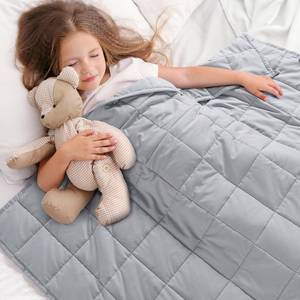 lot 45551 image: Weighted Blanket 3 lbs, Small Weighted Blanket 3 Pounds, Mini Heavy Blanket Throw, Breathable Cooling & Warm Blankets, Machine Washable, 36x48 Inches Grey - Retail $19