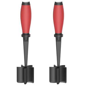 lot 45559 image: 1 Meat Chopper, 5 Curve Blades Ground Beef Masher, Heat Resistant Meat Masher Tool for Hamburger Meat, Ground Beef, Turkey and More, Nylon Hamburger Chopper Utensil Non-scratch Utensils-red - Retail $17