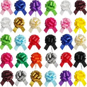 lot 45607 image: 32 Pcs Pull Bows for Gift Wrapping,6 Inch Gift Bows for Presents, Birthday, Anniversary, Party, Christmas, Wreath, Holiday Celebration Gift Decoration (32Pcs Mixed Color) - Retail $10