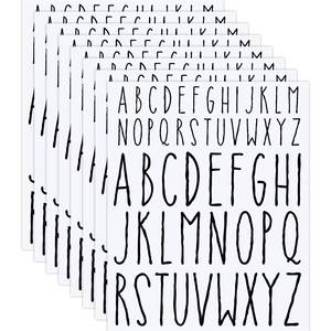 lot 45617 image: 416 Pcs 8 Sheets Vinyl Black Letter Stickers Decals Self Adhesive ABC Alphabet Stickers Stick on Scrapbook Letters for Back to School Mailbox Board Window Door Car Truck DIY Craft(1 Inches, 2 Inches) - Retail $9