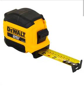 lot 16652 image: DEWALT25 ft. x 1-18 in. Tape Measure with Finger Brake - Retail $0