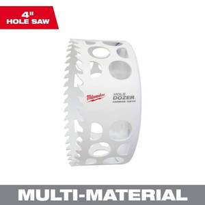lot 16663 image: Milwaukee Tool 4  HOLE DOZER with Carbide Teeth Hole Saw - Retail $39